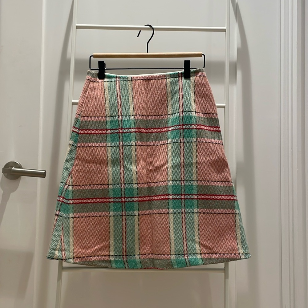 Boden plaid wool skirt. US Size 2R.